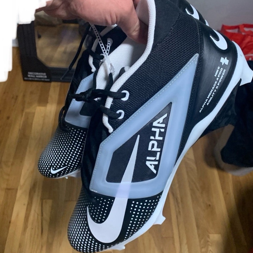 Nike Alpha Black and White Cleats